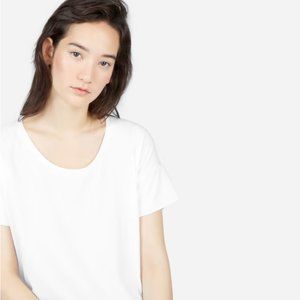 Everlane White Square Short Sleeve Cotton Tee